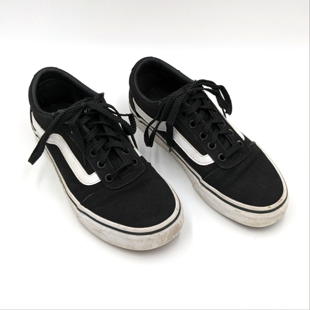 Vans Black White Sneaker Shoe 6.5 Women